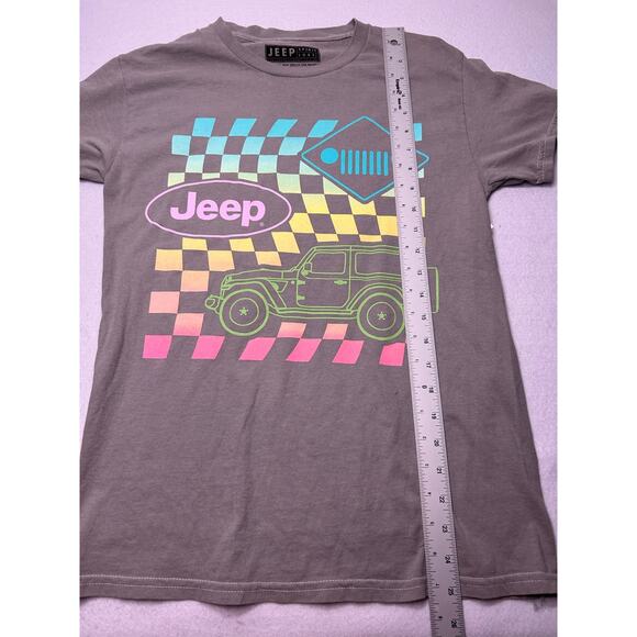 PacSun X Jeep Checkerboard Gray/Multi Size Women's Size S Short Sleeve T-Shirt - Picture 4 of 5